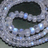 aaaa highy quality gorgeous rainbow moonstone nice clean micro feceted rondell beads each pcs have blue fire size 3 -6mm length 17 inches neckless
